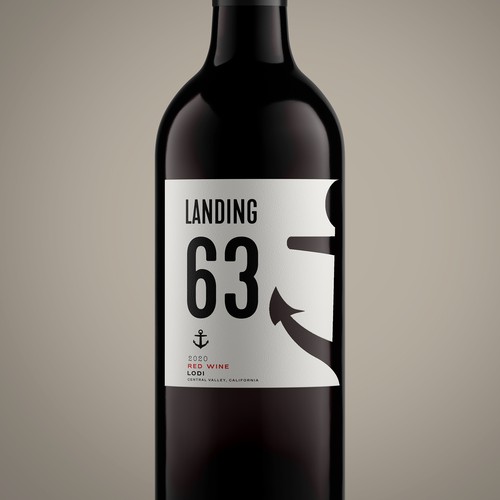 Landing 63 Wine Label Design by LABELL®