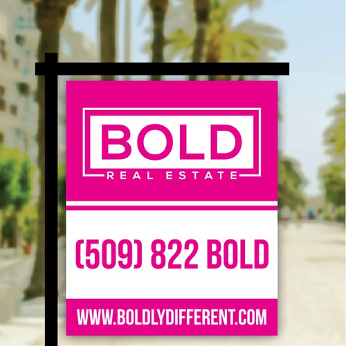 Bold Real Estate Sign Design by icon89GraPhicDeSign