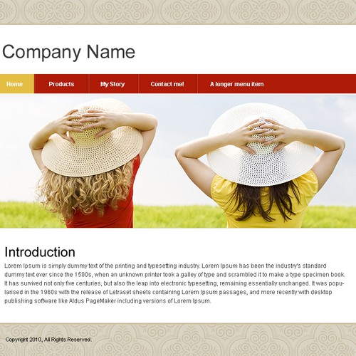 1-3 Page Website Template Design von RickBewell