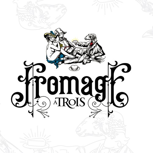 Vintage French-style logo with a scandalous twist! Design by F.canarin