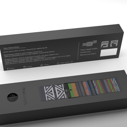 Packaging Design for custom made watch bands Design by babibola