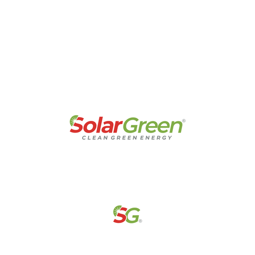 Logo for solar retailer, SolarGreen Diseño de Marsha PIA™