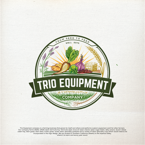 Design an agricultural logo for Trio Equipment Company Design by esfanta