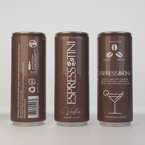 We need a Sexy, Luxuriously Designed Espresso Martini in a Can that appeals to women (and men). Design por ikoniske™