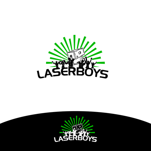 Upbeat logo design for laser-show hire/design company Design by Wuiing!