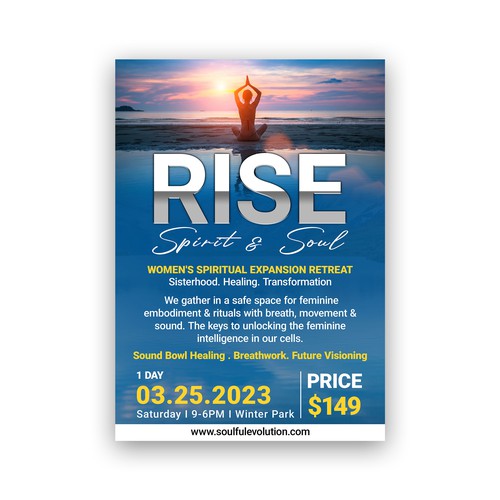 Spiritual Retreat Flyer Design by The Cloud Digital