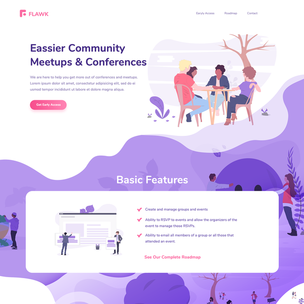 Illustrated Landing Page