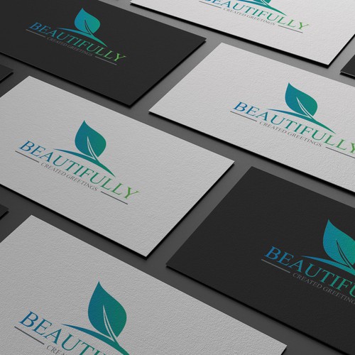 Create a beautiful logo for a new handmade greeting card line Logo