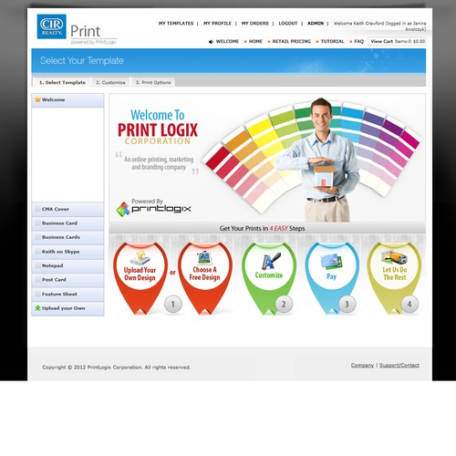 Help PrintLogix Corporation design our Welcome page! Design by VijayaDesign