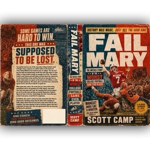 "Need front and back book cover about college football game gone hilariously wrong." winning T-shirt