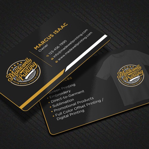 Business Card for a Custom Clothing/Product Business Design by Brandmaker artist