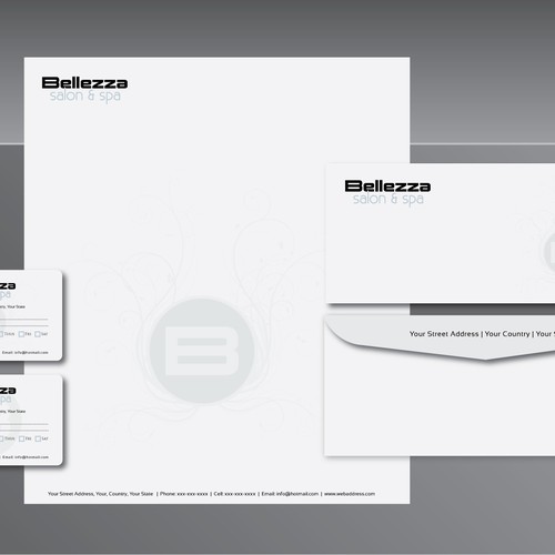New stationery wanted for Bellezza salon & spa  Diseño de Waqas H.