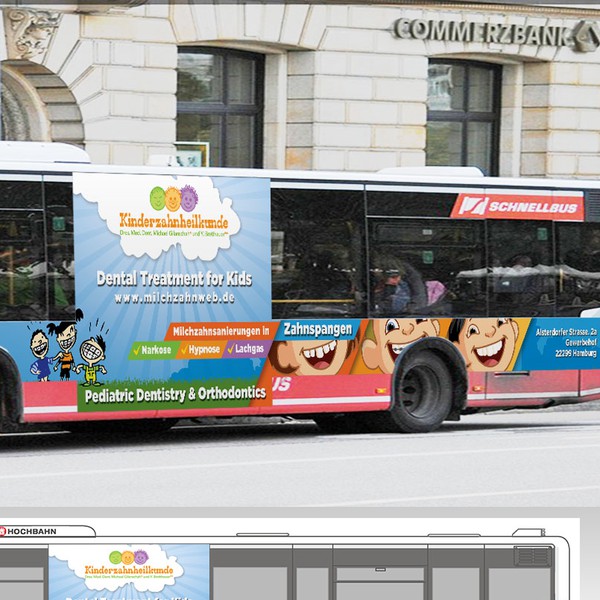 Huge stand out bus for kids eyes