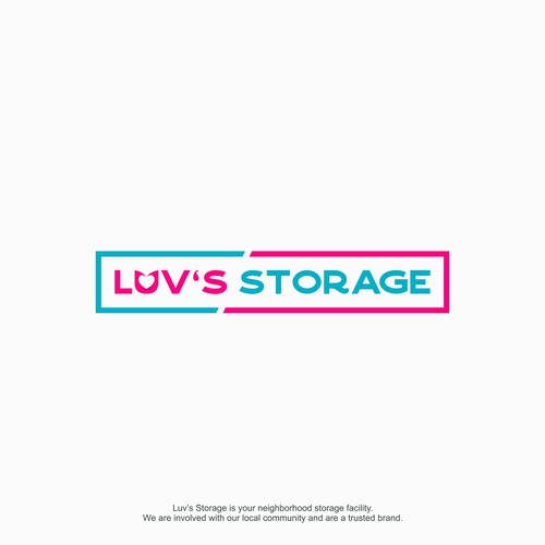 Luv’s Storage - modern logo with bright color Design by 3PM