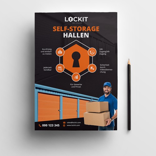 Gestalte ein Flyer Design für Selfstorage Hallen Design by Monki D Loy