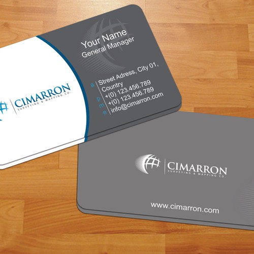 stationery for Cimarron Surveying & Mapping Co., Inc. Design by jopet-ns