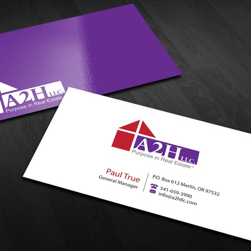 Create a winning business card design for Real Estate with a purpose Design by Xclusive16