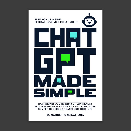 Professional Cover for BEST-SELLING BOOK about ChatGPT & AI Design by Inventive Designs
