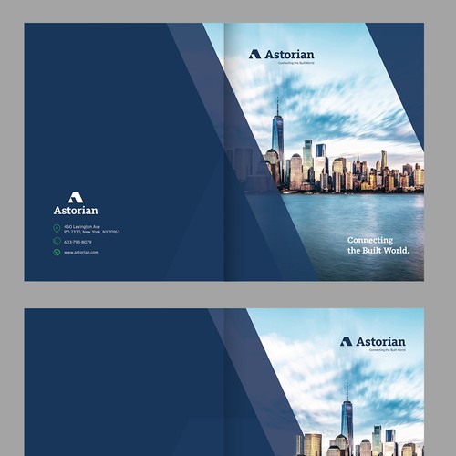 Design a sleek sales booklet for a real-estate technology company Design by Arttero