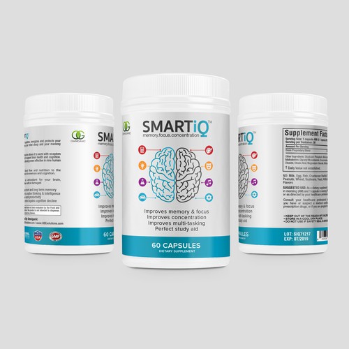 Brain Supplement Label Design Design von DesignSBS