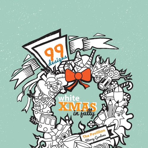 'Street art' style invitation for 99designs event! Design by Boris Jovanovic