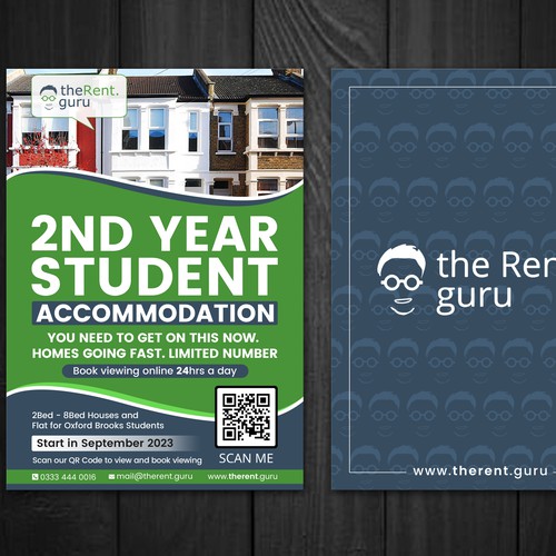 A5 Student Accommodation Flyer Design by PAPRI802030