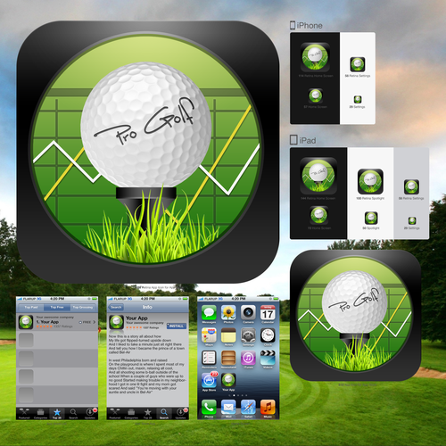  iOS application icon for pro golf stats app Design por Daylite Designs ©