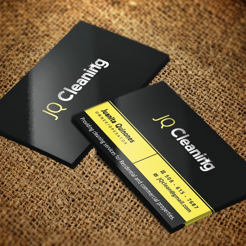 commercial cleaning service business cards