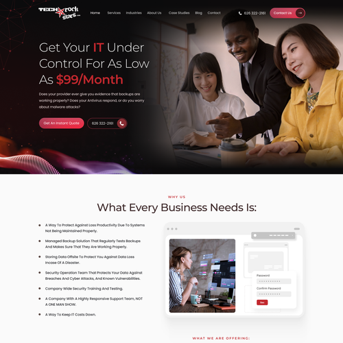 Cutting-Edge Website Design for Premier MSP/MSSP - Tech Rockstars, Inc Design by ⚡️unbox.style⚡️