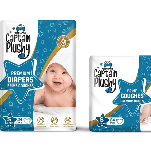 Packaging for playful baby diapers brand Design by Rajith Shantha