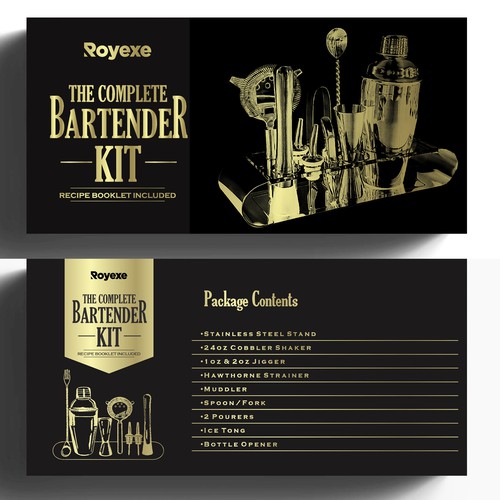 Bartender kit with stand Design by neoflexdesign