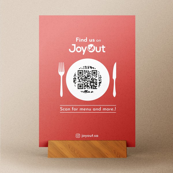 Design by Shikolovichn titled "Stand & Sticker design for JoyOut"