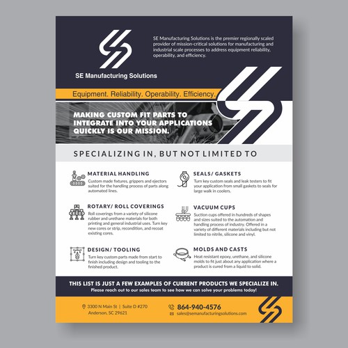 Clean single page line card for potential customers Design by Dzine Solution