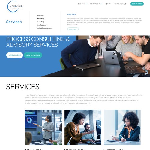 IndieOne Homepage Design by Melwyn3