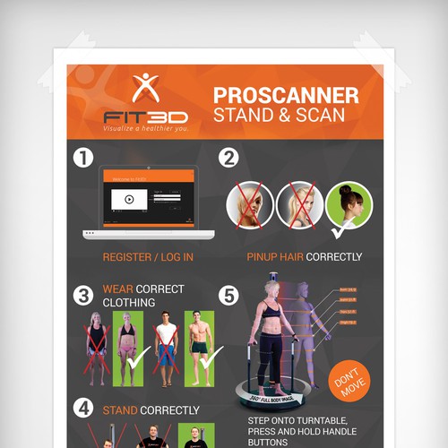 Fit3D Scan Preparation Poster Design by Revthy