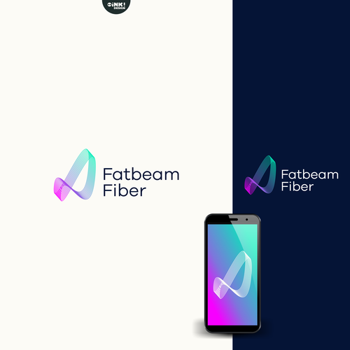 Fatbeam Fiber logo-ontwerp door oink! design