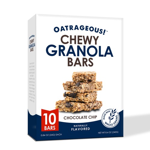 Design di DESIGN EYE-CATCHING PACKAGING FOR CHOCOLATE CHIP CHEWY GRANOLA BARS! di Unik ART