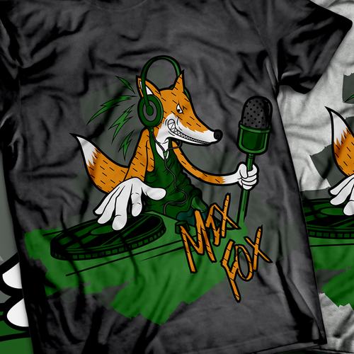 We are looking for a Hip-Hop themed humanoid fox scratching on djstyle turntables. Design por Koston