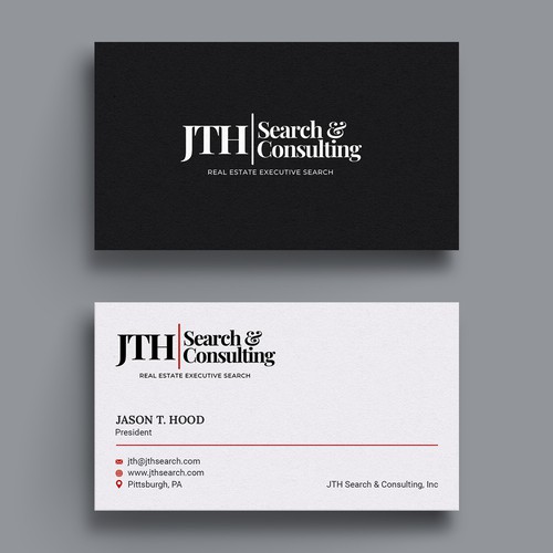 Business Card Design for Executive Search Firm Design by Hasanssin