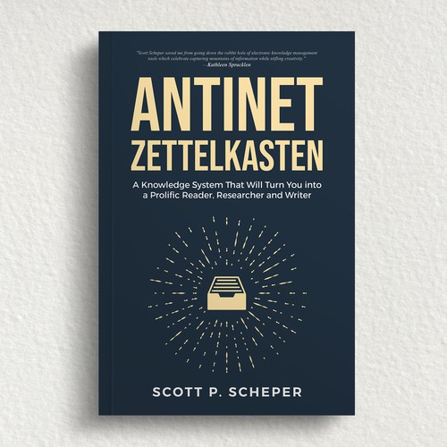 Design the Highly Anticipated Book about Analog Notetaking: "Antinet Zettelkasten" Design por DZINEstudio™