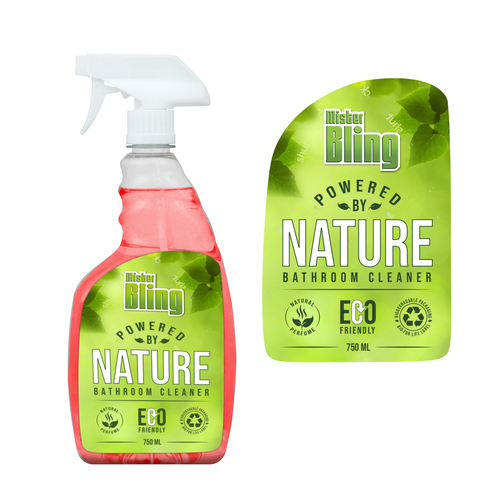 Natural, Bio, Eco Bathroom Cleaner label Design by Kat.Fil