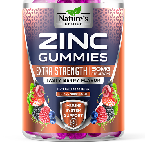 Tasty Zinc Gummies design needed for Nature's Choice Ontwerp door ZAKIGRAPH ®