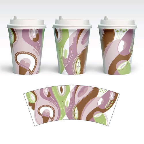 Artwork Design for Paper Cups Diseño de Maria GR