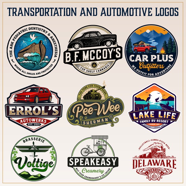 Design by Virtuoso ✌ titled "Transportation and Automotive Logos"