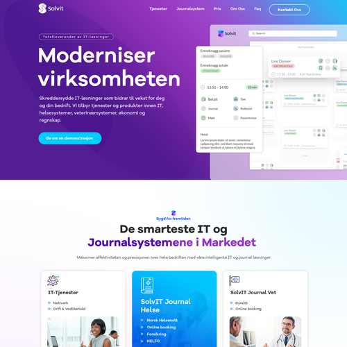Design a new wordpress theme for an IT company in Norway Design by Pinku