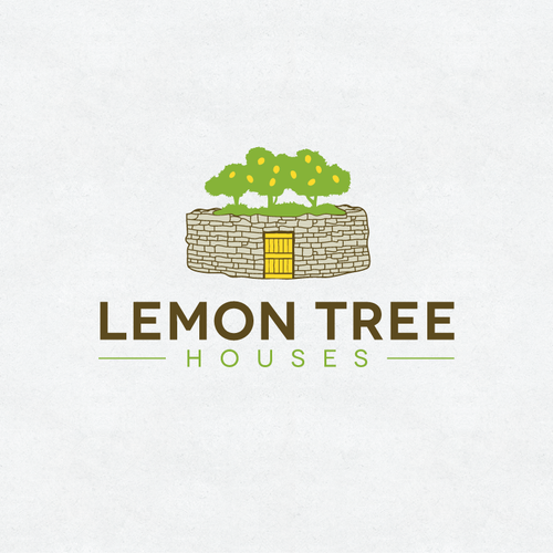 Lemon Tree Houses Logo Folegandros Island Resort in Greece! Design by NHawk