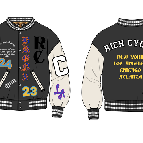 Varsity Jacket for a streetwear urban style brand Design by Colpo