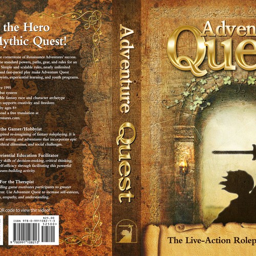 Book Cover for Adventure Quest, the Live-Action Roleplaying Game Design by LiquidFlame