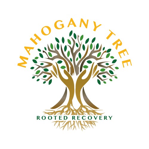Mahogany Tree, Rooted Recovery.  Grow into new life! Design by TaSereda