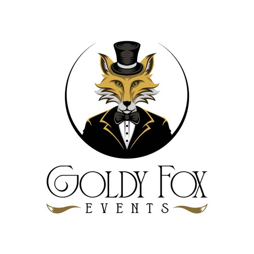 Design a Chic and Stylish Fox Logo for Our Elegant Wedding and Event Rental Business: Goldy Fox Events Design by A I D A